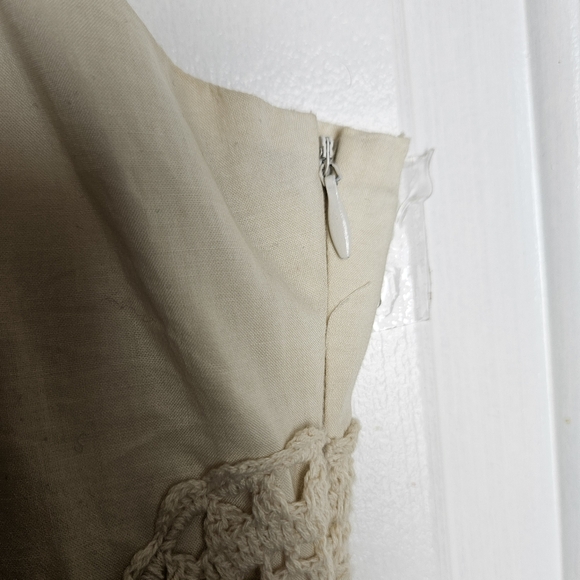 INC INTERNATIONAL CONCEPTS Women Cream Crochet Lace Romactic Top Size 14 - Picture 7 of 13